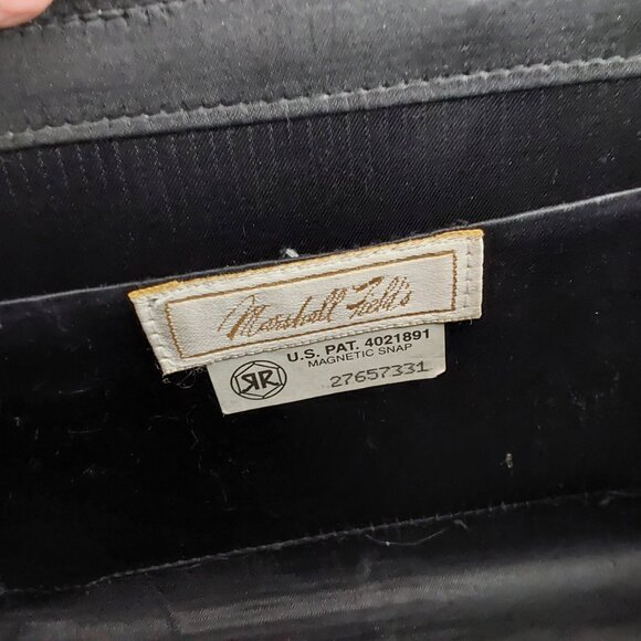 Marshall Field Vintage Black Fabric Crossbody Hard Shell Evening Handbag. - Picture 2 of 6